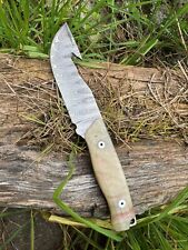 coltello  in acciao dmasco forgiato fatto a Mano 