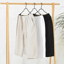 Linen stretch pants men - stretch,