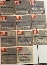 VOCI STORICHE -15 Vinili 33 giri con vari discorsi - Benito Mussolini e Altri