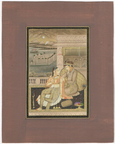 Dipinto miniatura mughal re - dipinto,