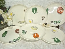 VINTAGE SEI PIATTI PIANI DIAM 20 LAVENO VERDURE PINZIMONIO 