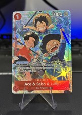 Ace & Sabo & Luffy Alternative Art OP13-007 SR* - One Piece Card Game Mint NM