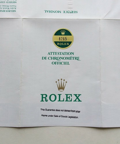 Rolex guarantee warranty - guarantee,
