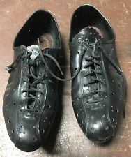 SCARPE VINTAGE BICICLETTA CORSA PELLE CUOIO ORIGINALI G. BIANCHI ARTIGIANALI 43