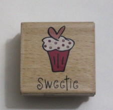 Sweetie Cupcake Heart Love Muffin Sweet Rubber Stamp Katie & Co.