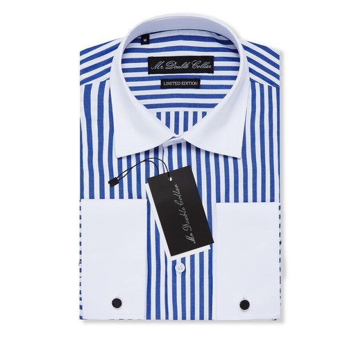 Camicia blu righe verticali - blu, a
