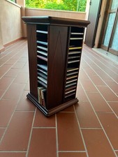 Porta CD in legno di noce massiccio