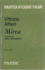 LETTERATURA ITALIANA ALFIERI VITTORIO MIRRA 1970 LIBRO MURSIA