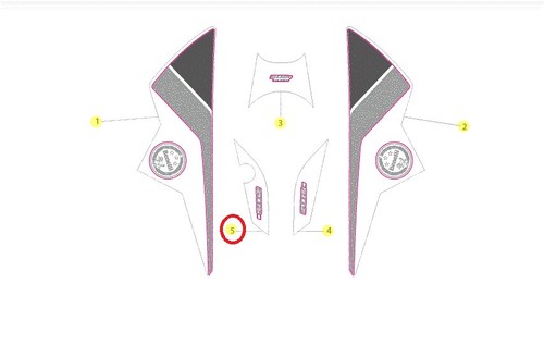 Adesivo scritta 502c serbatoio - scritta,