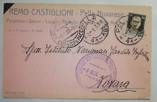 PELLA NOVARESE  PANETTERIA SALUMI REMO CASTIGLIONI  CARTOLINA D'EPOCA  1939