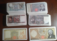 LOTTO 104 FICHES MINI BANCONOTE LIRE ITALIA VINTAGE - GIOCO CARTE