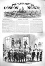 Original Old Antique Print