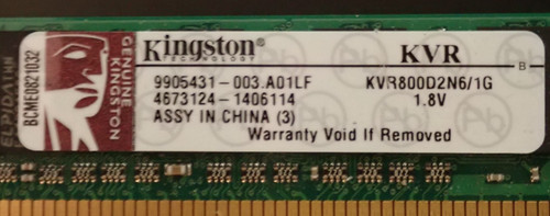 Lot kingston 1gb - lot, ddr2