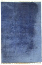 Tappeto Khaden Tibetano Vintage Fatto a Mano Nepal – Blu/Azzurro – 173 x 235 cm