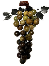 FAVOLOSO GRAPPOLO DI UVA PIETRA DURA NATURALE GIADA BRUCIATA