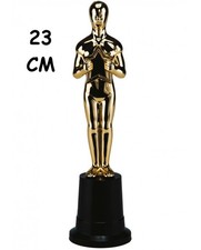 STATUETTA PREMIO CINEMA WINNER TIPO OSCAR PLASTICA DORATA 23 CM CON STELLA 06501