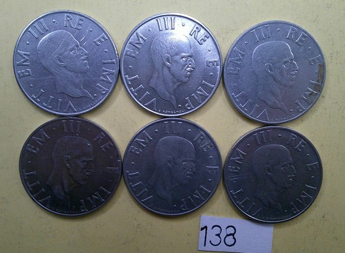 Lotto regno italia 6 monete - d'italia,