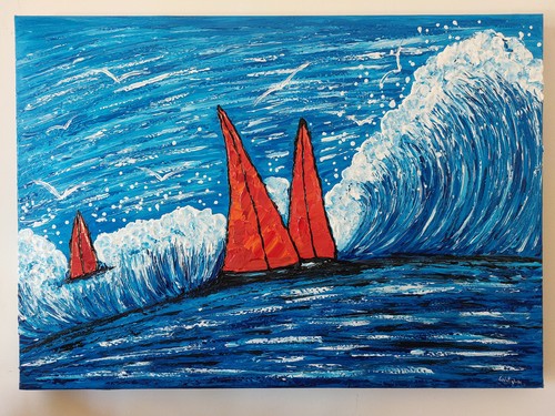 Quadro moderno dipinto mano - moderno,
