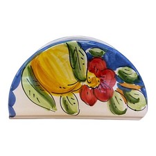 Porta Tovaglioli in Ceramica Vietri Vietrese Dipinto a Mano Amalfi Coast