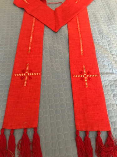Stola sacerdotale rossa - stola,