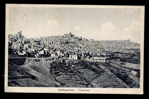 Cartolina caltagirone panorama - caltagirone,