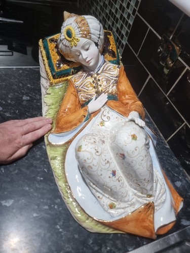 Italian faience large figure - large,