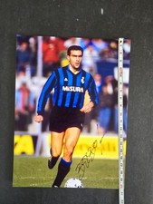 Autografo autograph originale su foto Bebbe BERGOMI lo zio INTER