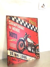 Tabella moto latta rosso