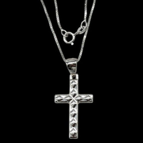 Collana croce oro bianco - collana,
