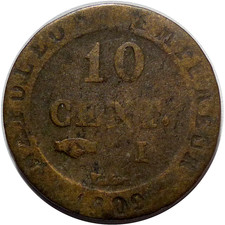NAPOLÉON Ier 10 Cent 1809 I