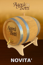 Botte in ROVERE 15 Litri con Rubinetto OTTONE e LOGO a Fuoco Personalizzato