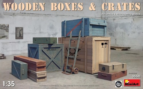 Miniart wooden boxes crates - boxes,