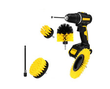 KIT 4 SPAZZOLE PER TRAPANO ELETTRICO SET PER PULIZIA CON SETOLE RIGIDE E ROTANTE