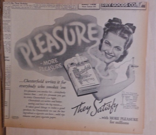 Pubblicità giornale 1938 per
