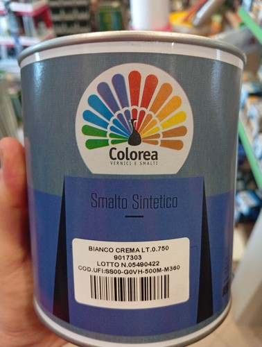 Smalto bianco crema - crema, legno