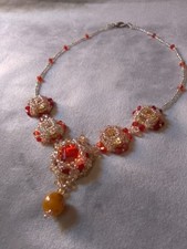 Collana Zirconi Rosso Ambra