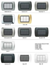 BTICINO PLACCA TONDA LIVING INTERNATIONAL ORIGINALE TECNOPOLIMERO 3 4 7 POSTI