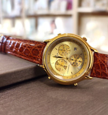 Orologio LORENZ 15222 Cronograph, Quarz, Placcato Oro, NUOVO