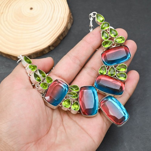 Collana bicolore tormalina