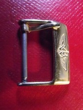BREITLING - RARE VINTAGE BUCKLE 16 mm INSIDE YELLOW GOLD COLOR - SWISS MADE