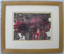 Piero RUGGERI (Torino 1930–Avigliana 2009) Composizione dipinto 25x35 anno 1981