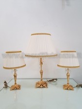 TRIS LUMI IN OTTONE BAGNO ORO