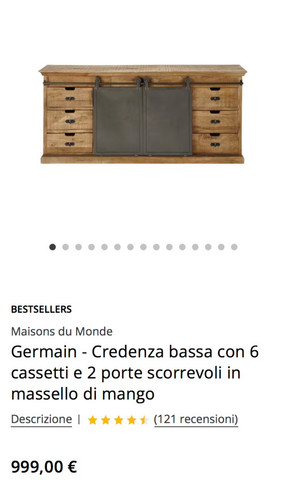 Credenza bassa maison monde - credenza,