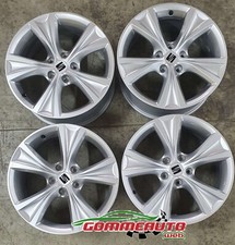 4 CERCHI IN LEGA 17 ORIGINALI SEAT 7.5X17 5X112SILV. GOLF 6/7/8 AUDI A3 SMONTATI