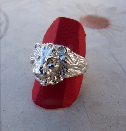 Anello con testa leone - anello,