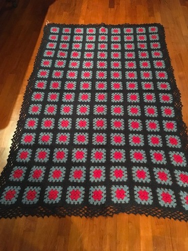 Coperta uncinetto lana nuova - coperta,