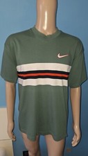 NIKE T-SHIRT COLOR VERDE BANDA GUCCI STYLE UOMO MANICA CORTA TAGLIA L 100%COTONE