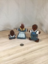 Scaffale vintage afroamericano in legno, fatto a mano e dipinto