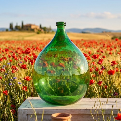 Damigiana vetro verde da - vetro,