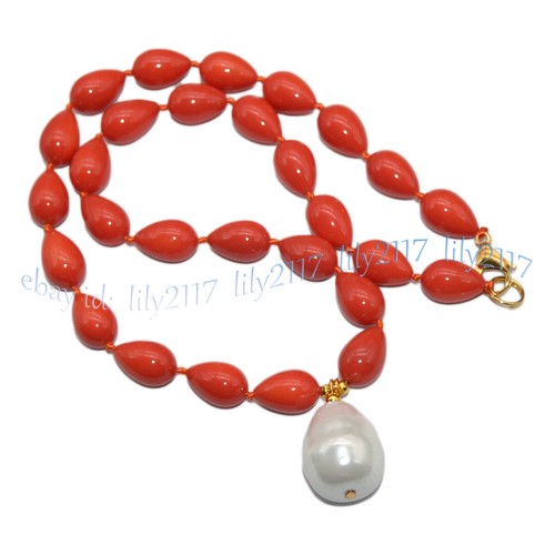 Collana con ciondolo perle - , a